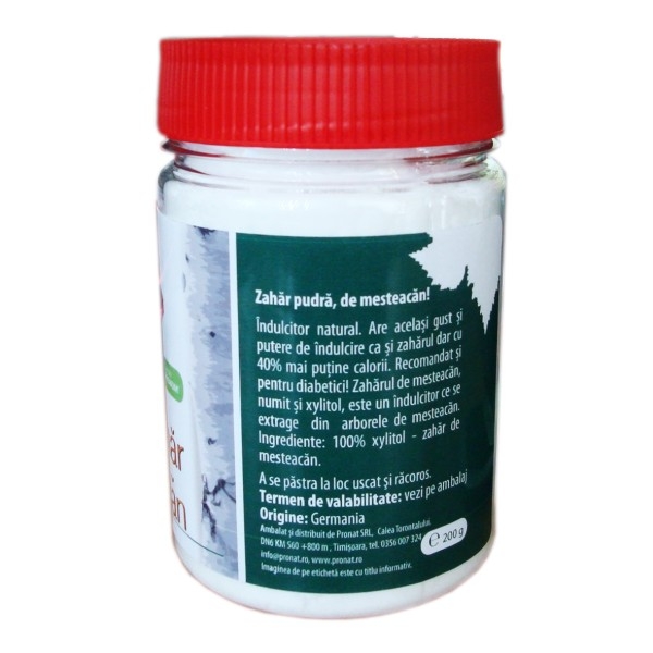Xylitol mesteacan pulbere eco 200g - PRONAT