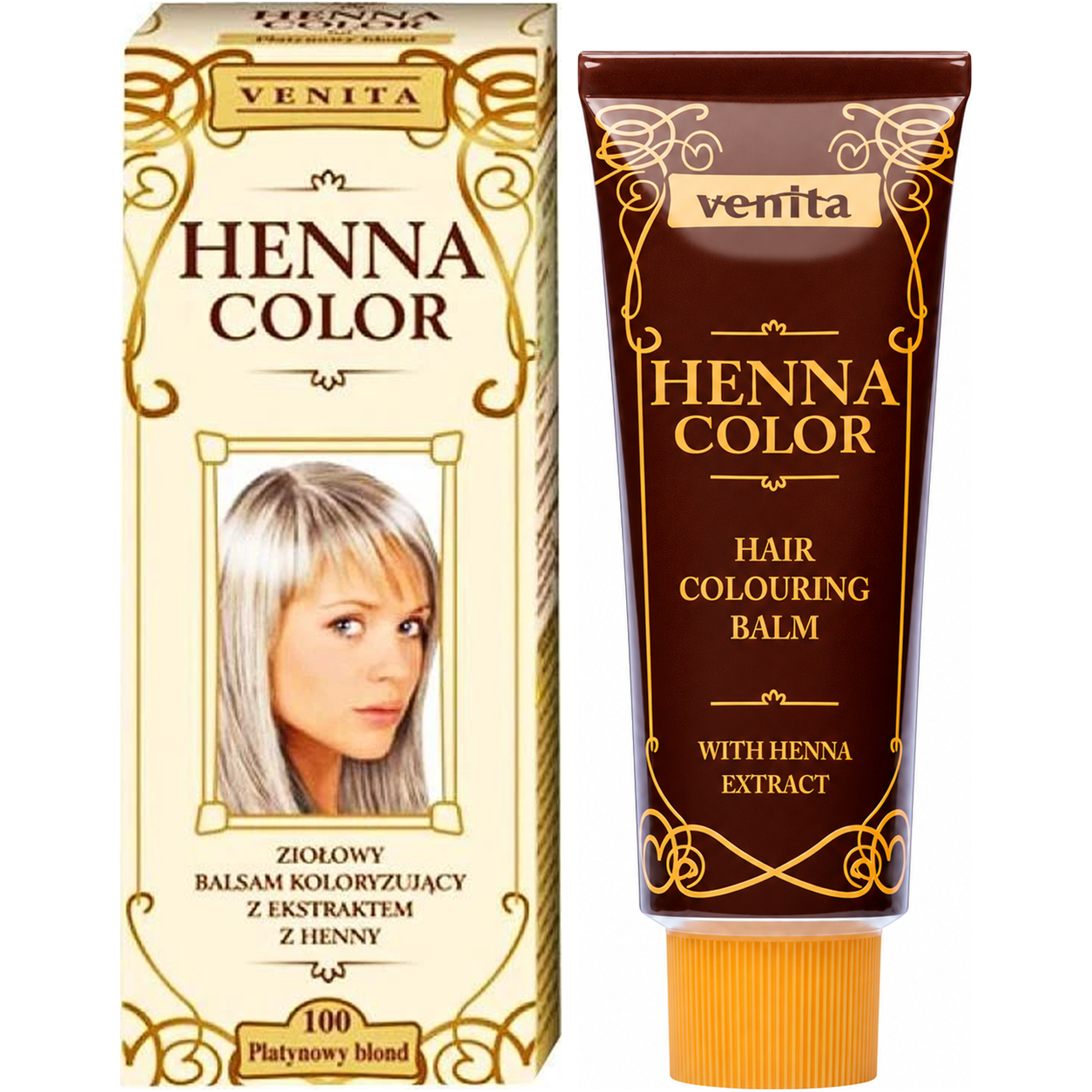 Balsam colorant henna nr100 blond platinat 75ml - VENITA
