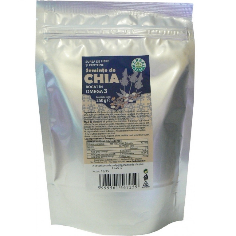 Seminte Chia 250g - Herbal Sana