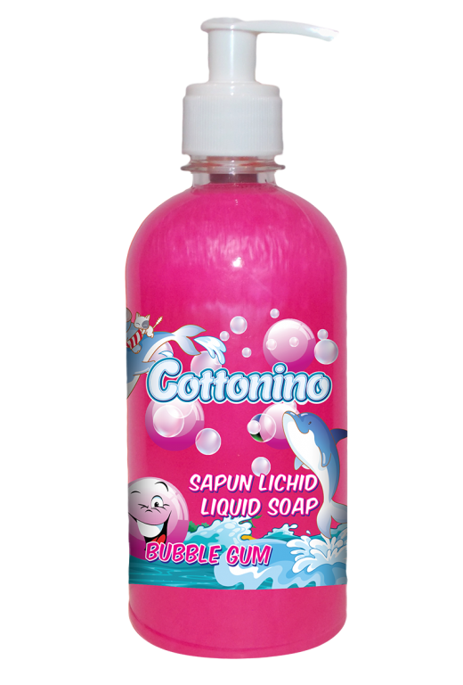 Sapun lichid maini bubble gum copii 500ml - COTTONINO