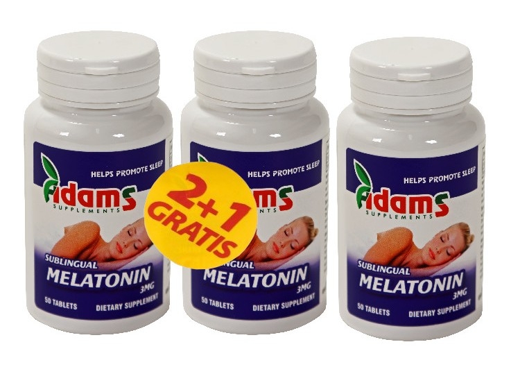 Pachet Melatonina 3mg 3x50cp - ADAMS