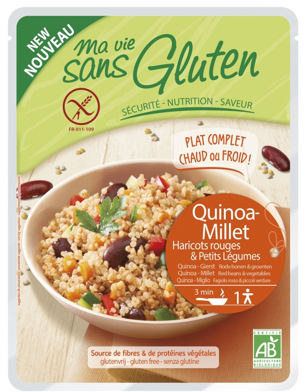 Mancarica quinoa mei fasole rosie legume eco 220g - MA VIE SANS GLUTEN