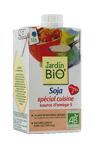 Smantana vegana soia Omega3 pt gatit eco 250ml - JARDIN BIO
