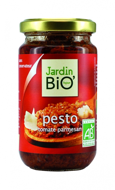 Pesto rosu tomate parmezan eco 180g - JARDIN BIO