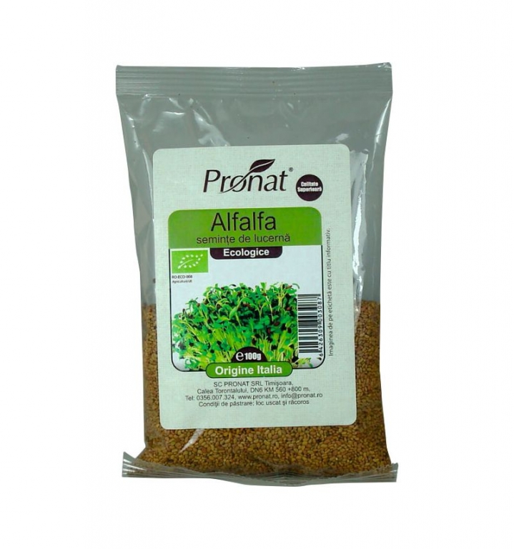Seminte lucerna [alfalfa] pt germinat eco 100g - PRONAT