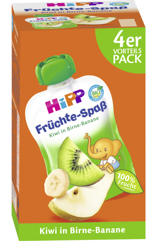 Piure pere banane kiwi bebe +1an 4x90g - HIPP ORGANIC