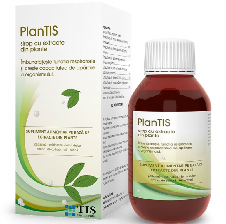 Sirop extracte plante PlanTis 150ml - TIS