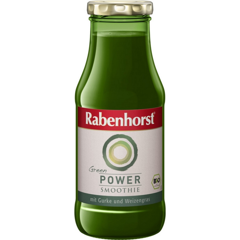 Smoothie Green Power castravete iarba grau eco 240ml - RABENHORST