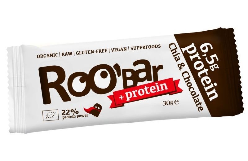 Baton proteic chia ciocolata raw bio 30g - ROOBAR