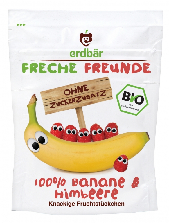Banane zmeura liofilizate eco 16g - ERDBAR