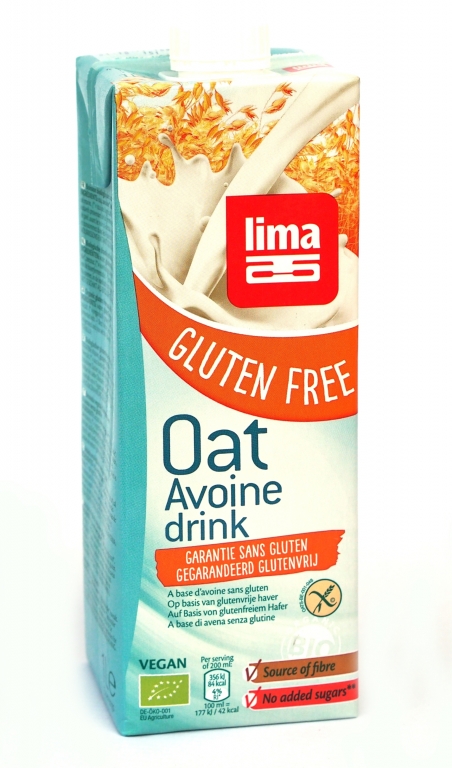 Lapte ovaz simplu fara gluten bio 1L - LIMA