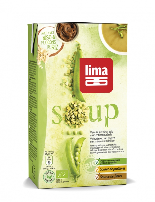 Supa crema mazare miso orez eco 1L - LIMA