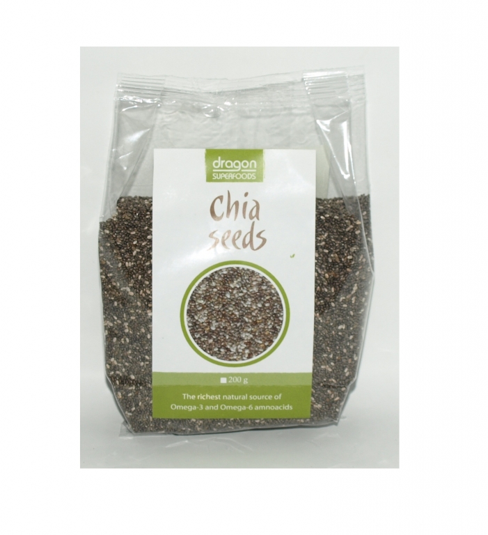 Seminte chia natur 200g - DRAGON SUPERFOODS