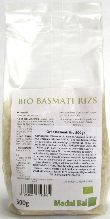 Orez basmati alb eco 500g - NATURPIAC