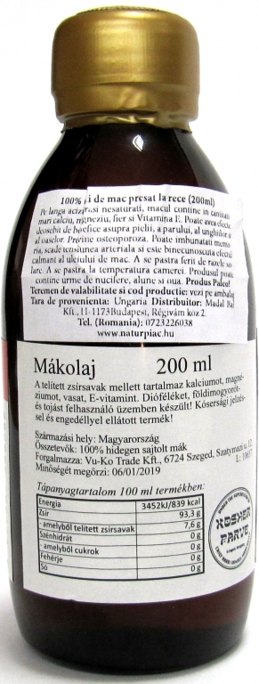 Ulei mac 200ml - VUKO TRADE