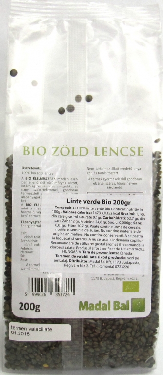 Linte verde boabe eco 200g - NATURPIAC