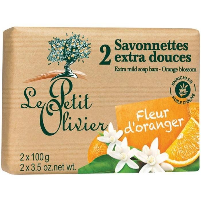 Sapun extra moale flori portocal 2x100g - LE PETIT OLIVIER