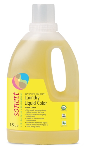 Detergent lichid rufe color menta lamaie 1,5L - SONETT