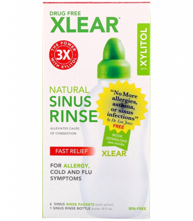 Kit irigare nazala xylitol Sinus Care Rinse 3b - XLEAR