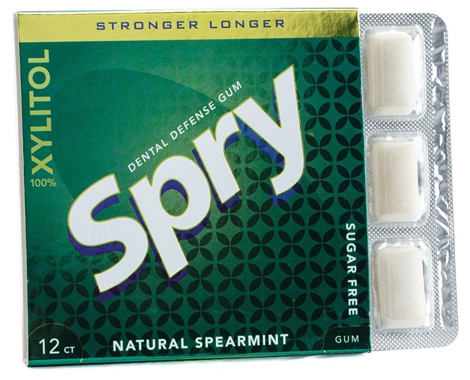 Guma mestecat xylitol spearmint Stronger Longer 12b - SPRY