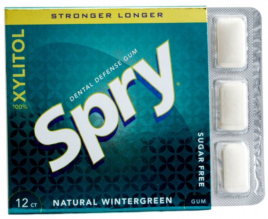 Guma mestecat xylitol wintergreen Stronger Longer 12b - SPRY