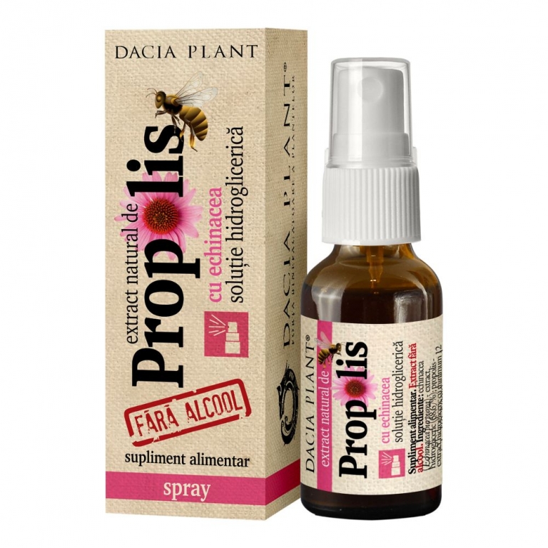 Tinctura propolis echinaceea fara alcool spray 20ml - DACIA PLANT