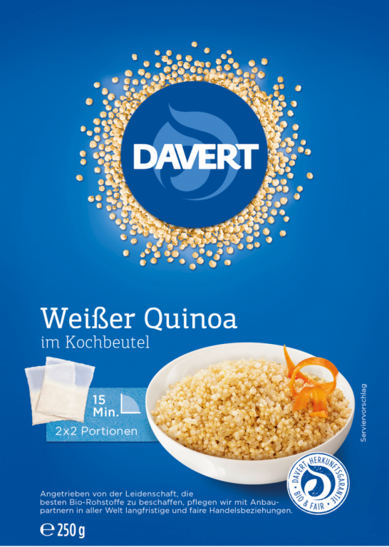 Quinoa alba prefiarta pt gatit eco 2x125g - DAVERT
