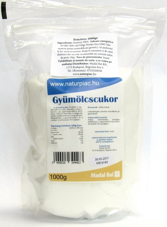 Fructoza cristalizata 1kg - NATURPIAC