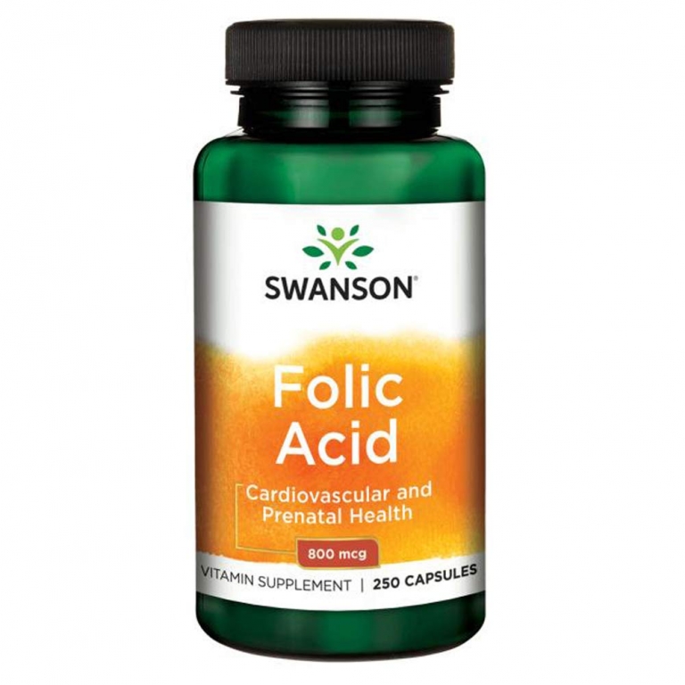 Acid folic [vitamina B9] 800mcg 250cps - SWANSON
