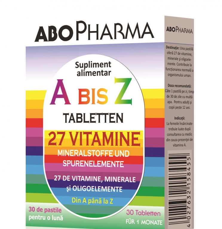 Az vitamine minerale 30cp - ABOPHARMA