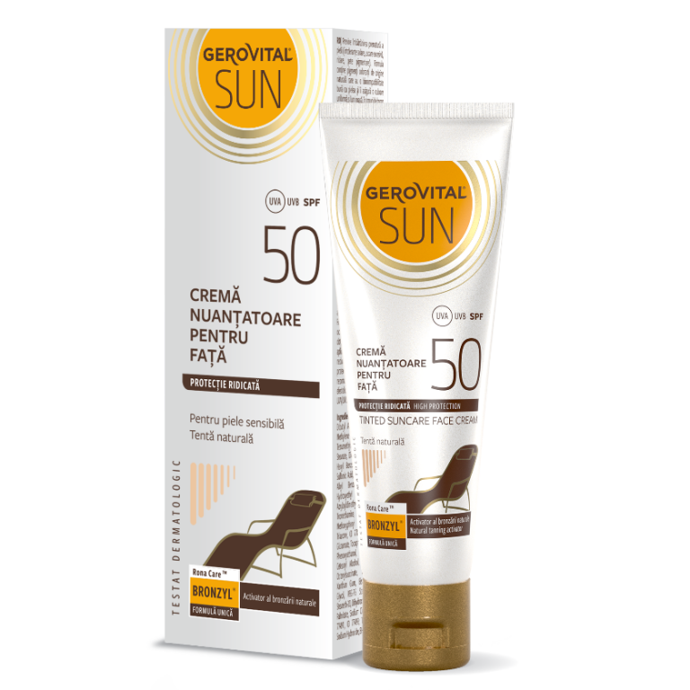 Crema fata nuantatoare spf50 50ml - GEROVITAL SUN