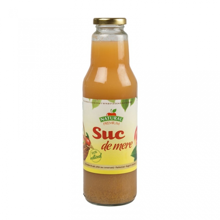 Suc mere 100% cu pulpa 750ml - NATURAL PREMIUM