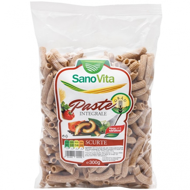 Paste tortiglioni grau integral 300g - SANOVITA