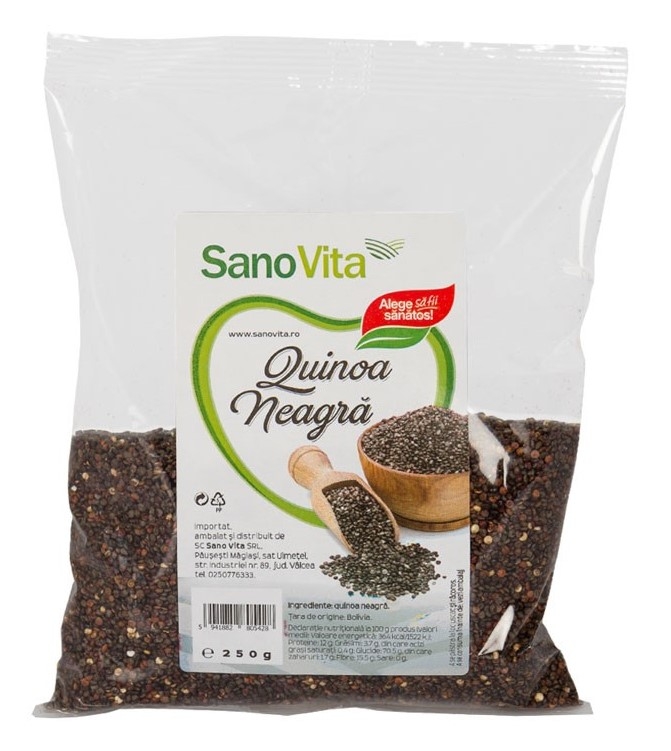 Quinoa neagra boabe 250g - SANOVITA