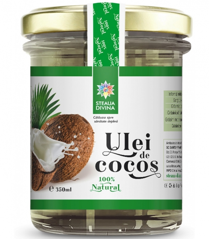 Ulei cocos natur 350ml - SANTO RAPHAEL