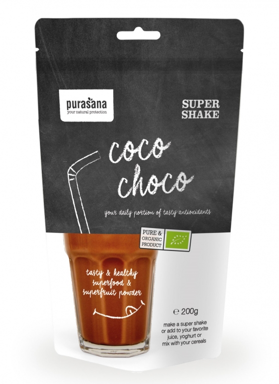 Pulbere shake antioxidanti Coco Choco eco 200g - PURASANA