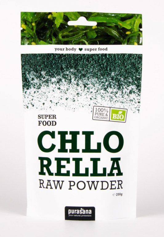 Pulbere chlorella raw bio 200g - PURASANA