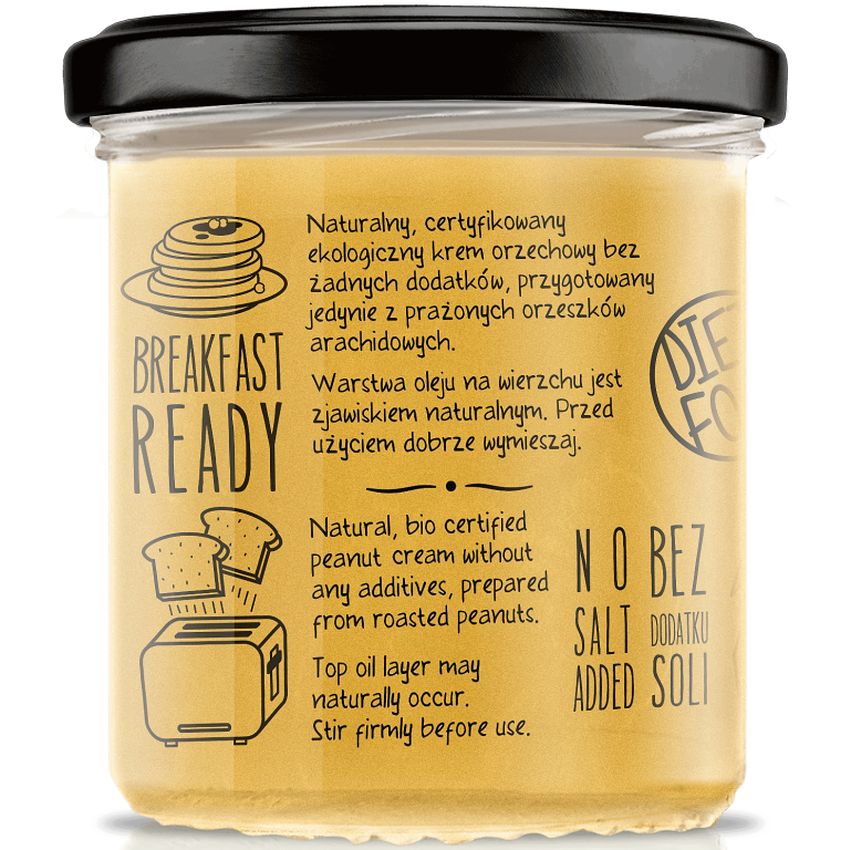 Crema arahide bio 300g - DIET FOOD