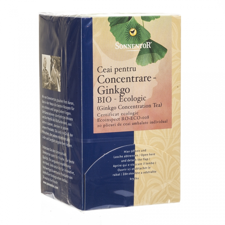 Ceai pt concentrare ginkgo eco 20dz - SONNENTOR