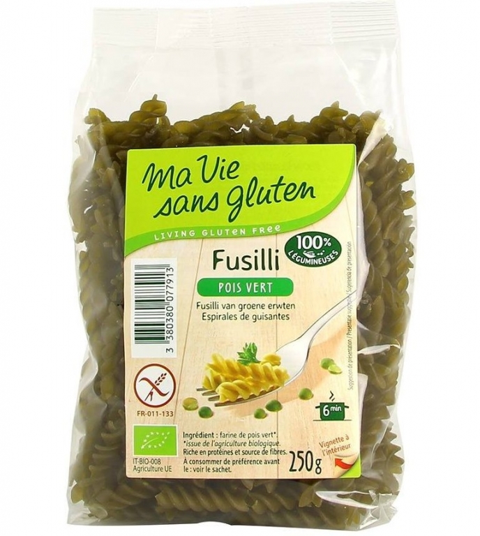 Paste fusilli mazare verde eco 250g - MA VIE SANS GLUTEN