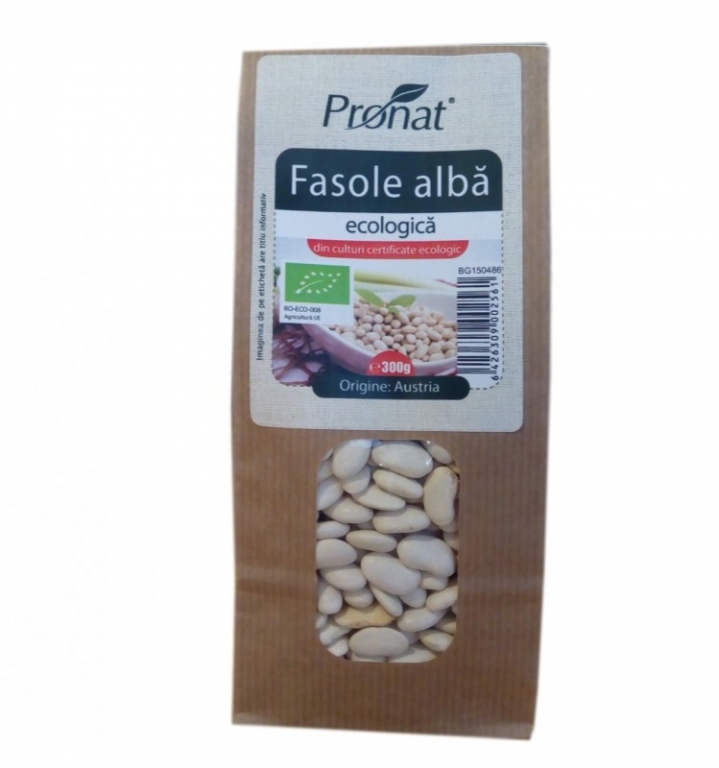 Fasole alba boabe eco 300g - PRONAT