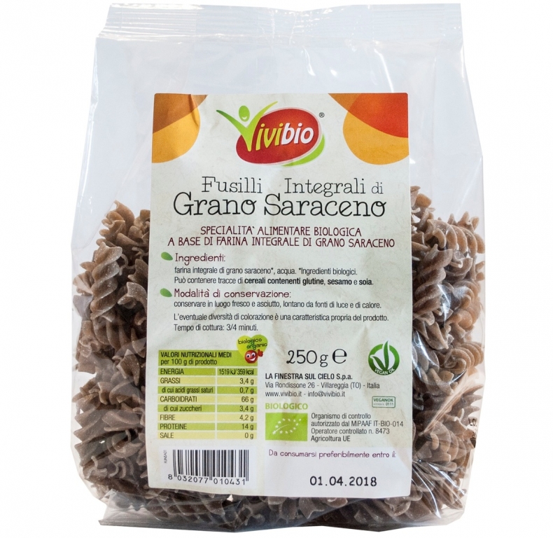 Paste fusilli hrisca integrala eco 250g - VIVIBIO