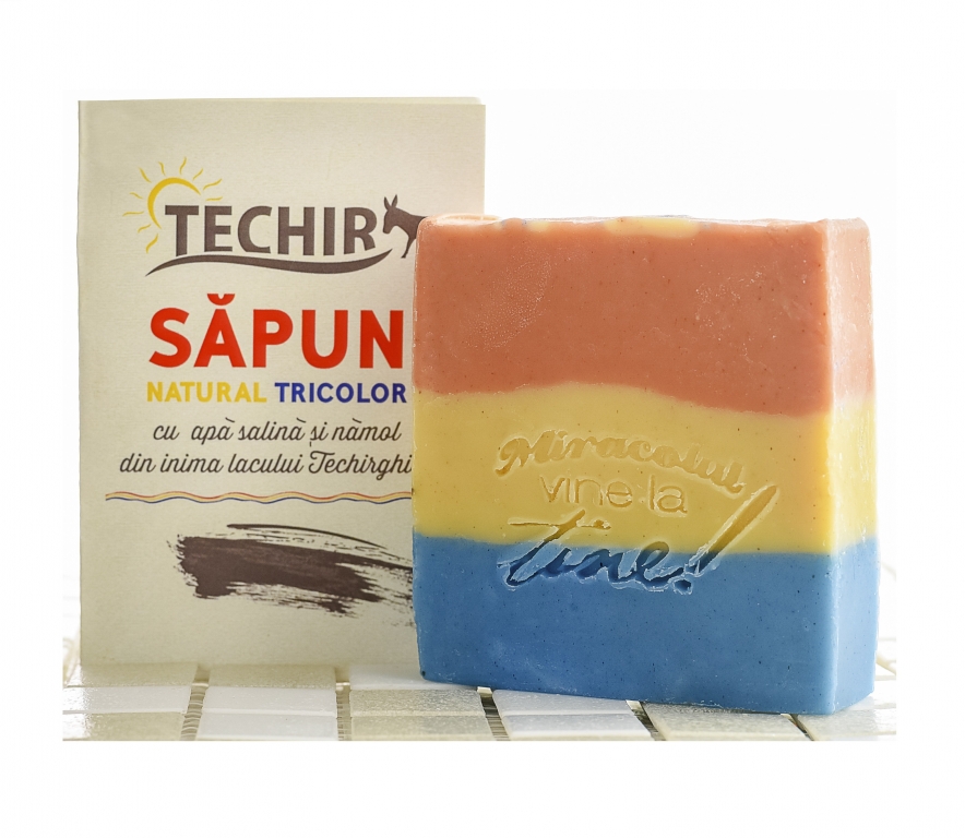 Sapun tricolor apa salina namol 120g - TECHIR