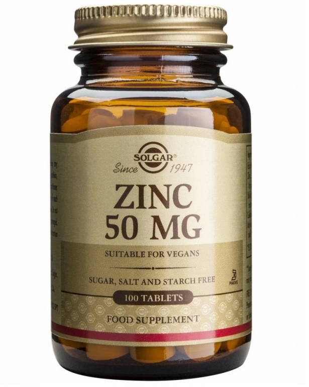 Zinc gluconate 50mg 100cp - SOLGAR