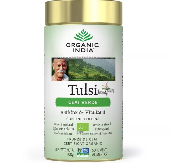 Ceai tulsi ceai verde 100g - ORGANIC INDIA