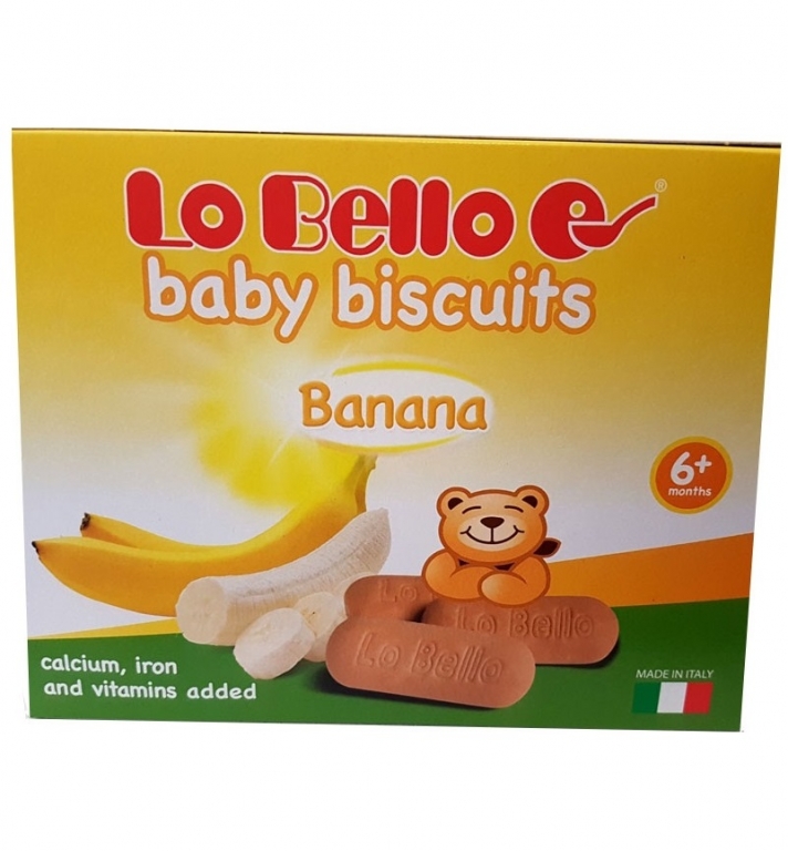 Biscuiti banane bebe +6luni 200g - LO BELLO FOSFOVIT