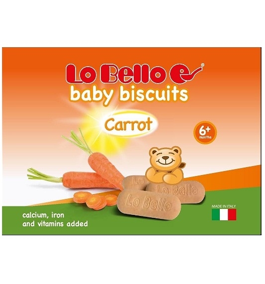 Biscuiti morcov bebe +6luni 200g - LO BELLO FOSFOVIT