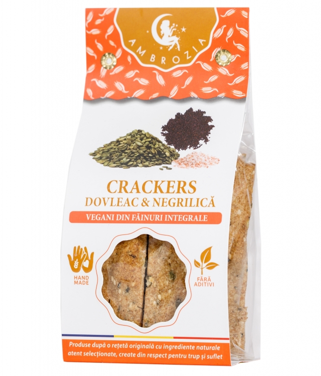 Saratele vegane integrale dovleac negrilica 125g - AMBROZIA