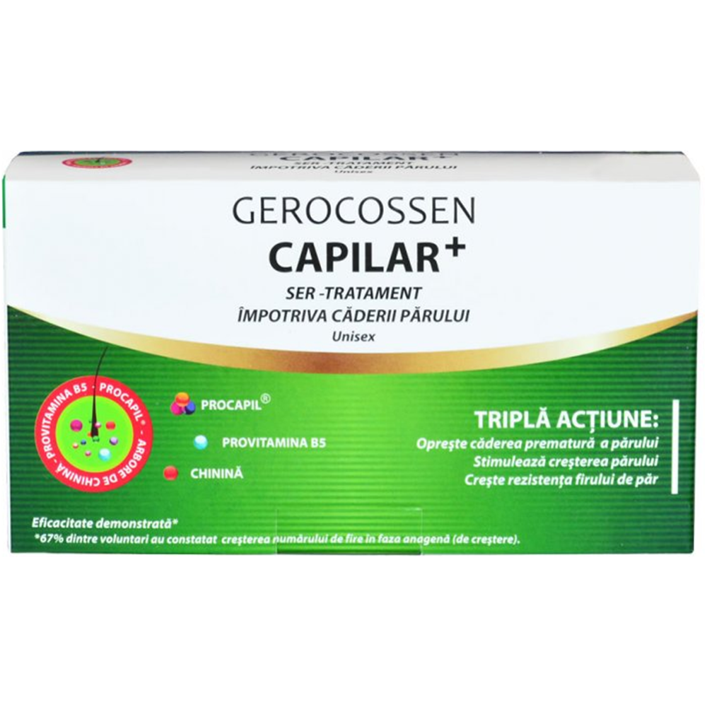 Ser par tratament imp caderii Capilar+ 10x10ml - GEROCOSSEN