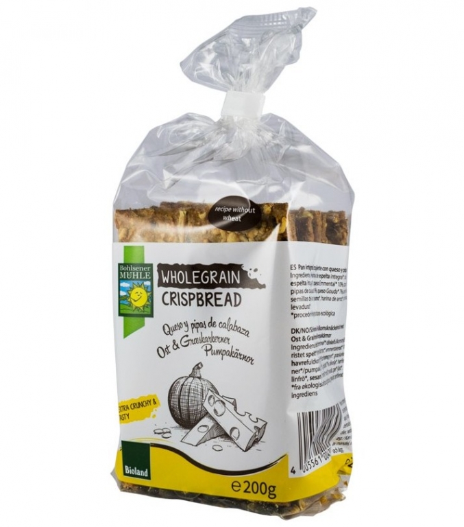 Crackers cereale seminte dovleac branza eco 200g - BOHLSENER MUHLE